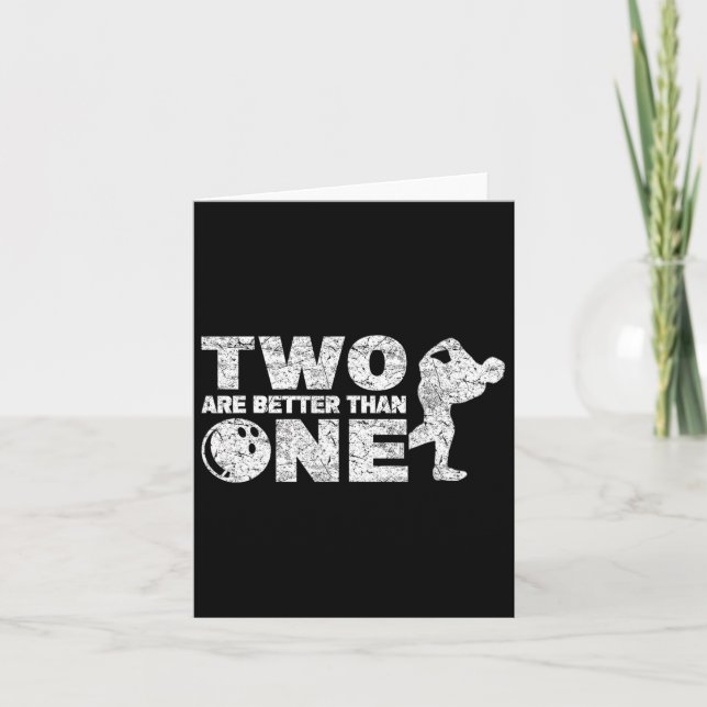 Two Handed Bowler Funny Bowling  Card (Front)