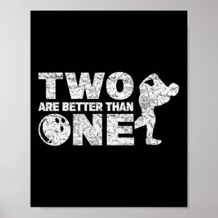 Two Handed Bowler Funny Bowling Poster