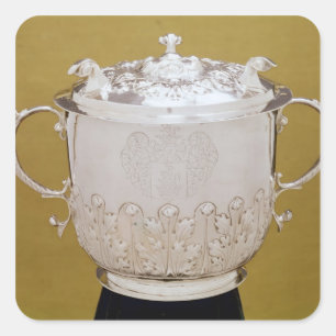Two-handled cup and cover, c.1695 square sticker