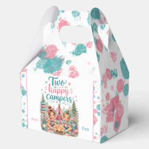 Two Happy Campers Twin Girls' Birthday Party Favou Favor Box