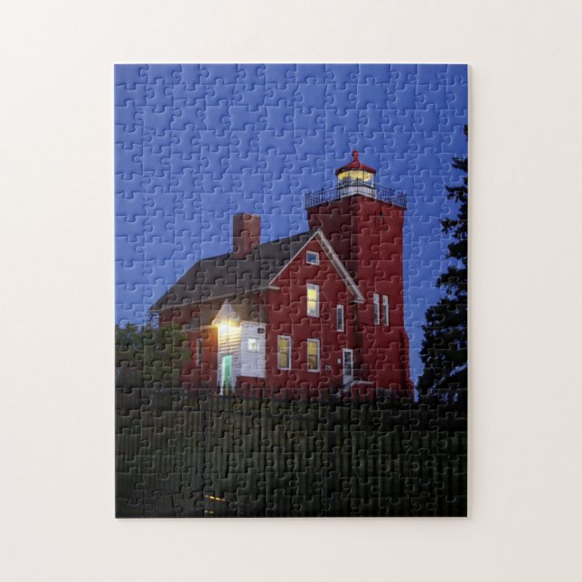 Two Harbour Lighthouse Jigsaw Puzzle (Vertical)