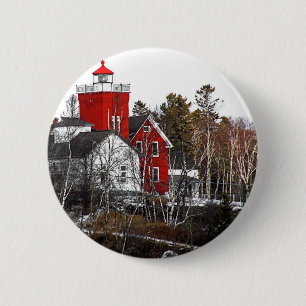 Two Harbours Lighthouse 2 Inch Round Button