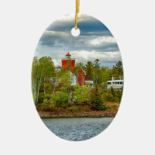 Two Harbours Lighthouse (Summer) Ceramic Ornament