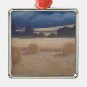 Two Hay Bales 2012 2 Metal Ornament