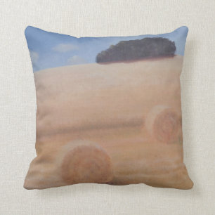 Two Hay Bales 2012 Throw Pillow