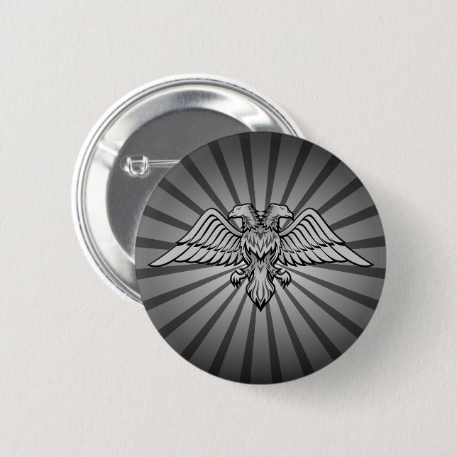 Two headed eagle 2 inch round button (Front & Back)