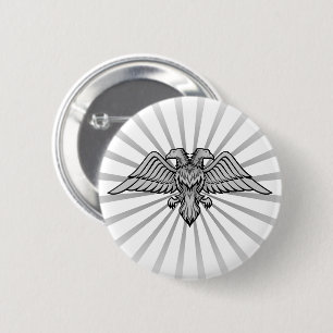 Two headed eagle 2 inch round button