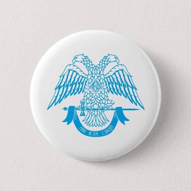 Two-headed eagle as Masonic symbol 2 Inch Round Button (Front)
