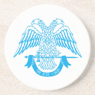 Two-headed eagle as Masonic symbol Coaster