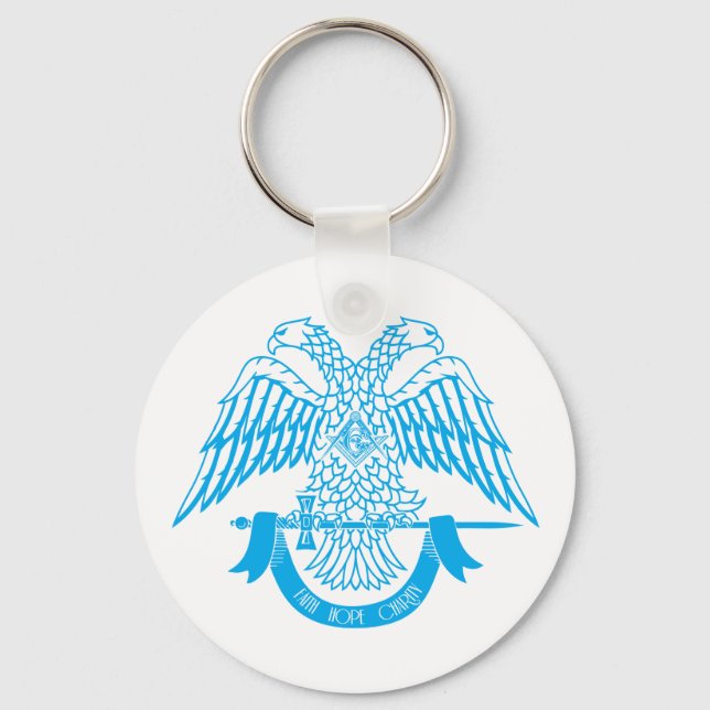 Two-headed eagle as Masonic symbol Keychain (Front)