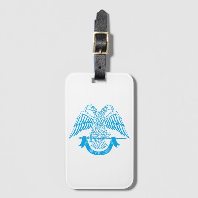 Two-headed eagle as Masonic symbol Luggage Tag (Front Vertical)