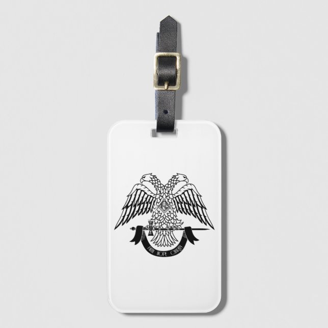 Two-headed eagle as Masonic symbol Luggage Tag (Front Vertical)