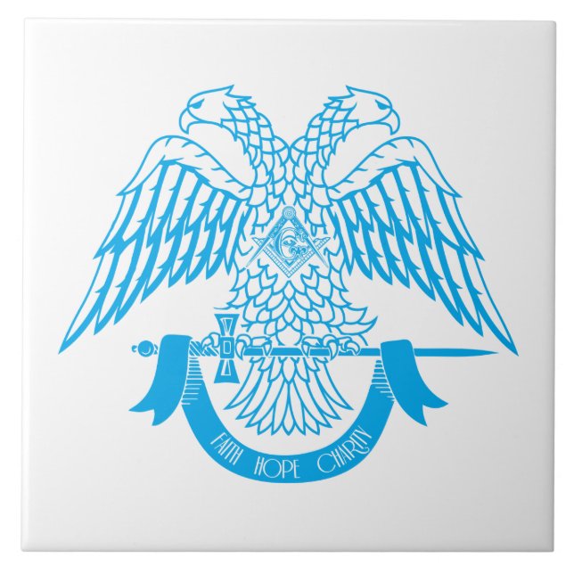 Two-headed eagle as Masonic symbol Tile (Front)