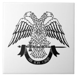 Two-headed eagle as Masonic symbol Tile