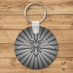 Two headed eagle keychain