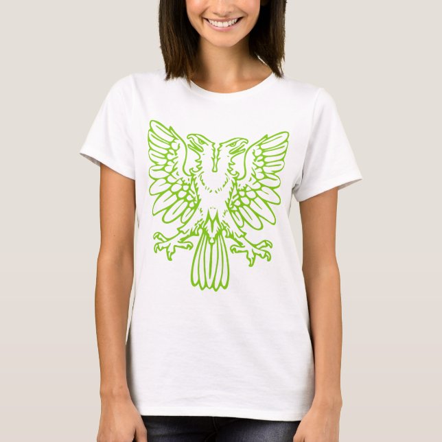 Two Headed Eagle - Martian Green T-Shirt (Front)