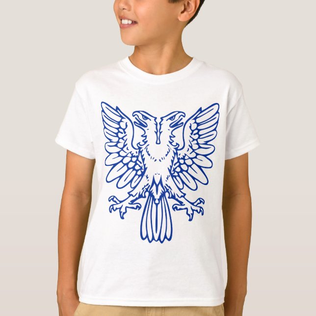 Two Headed Eagle - Navy Blue T-Shirt (Front)