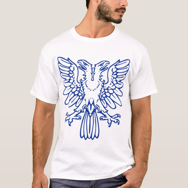 Two Headed Eagle - Navy Blue T-Shirt (Front)