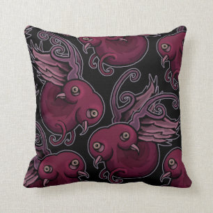 Two Headed Sparrows Throw Pillow