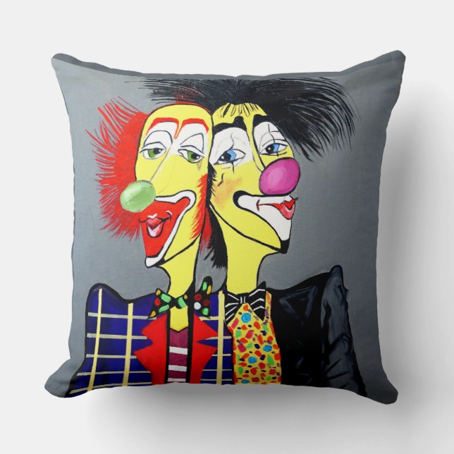 TWO HEADS ARE BETTER THEN ONE THROW PILLOW (Front)
