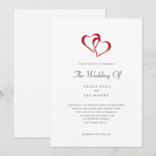 Two Heart Wedding Invitation