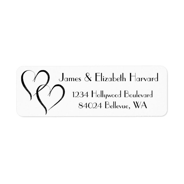 Two Hearts Address Labels (Front)