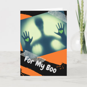Two Hearts Alien Halloween for My Boo Card
