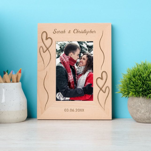 Two Hearts Anniversary Couple Etched Frames (Creator Uploaded)