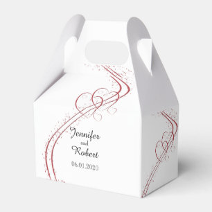 Two Hearts as One Wedding Favour Box