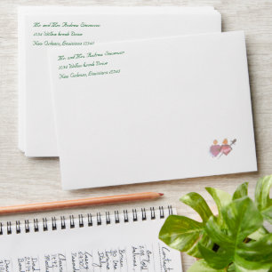 Two Hearts Catholic Wedding Invitation Envelope