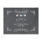 Two Hearts Chalkboard Wedding RSVP