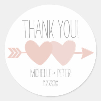 Two Hearts Classic Round Sticker