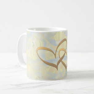 two hearts coffee mug
