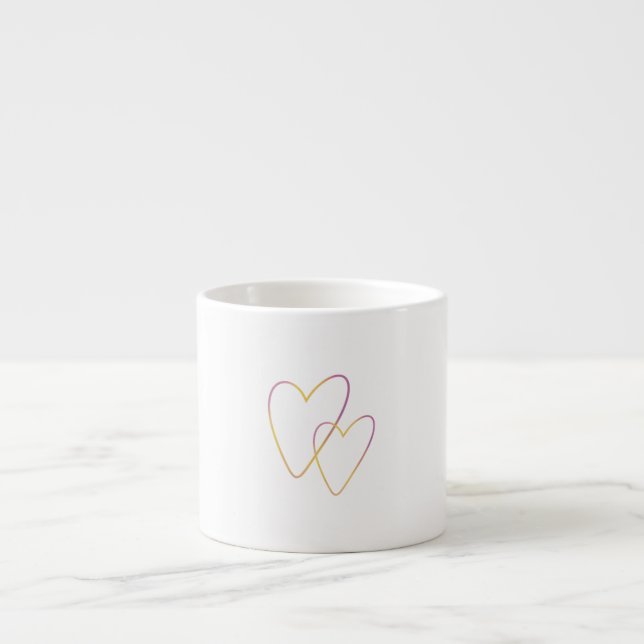 Two hearts espresso cup (Front)