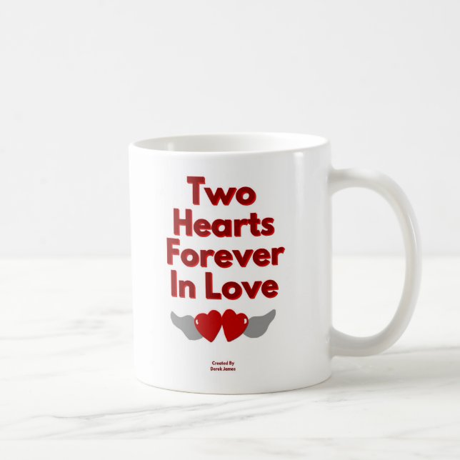 Two Hearts Forever In Love Coffee Mug (Right)