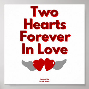 Two Hearts Forever In Love Poster