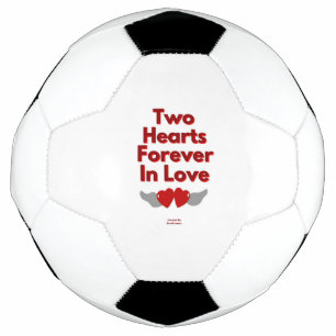 Two Hearts Forever In Love Soccer Ball