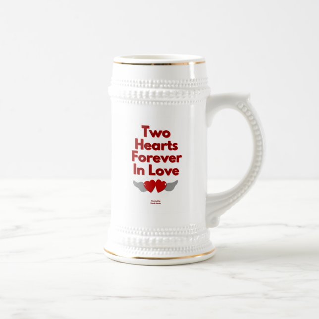 Two Hearts Forever In Love Stein Mug (Right)
