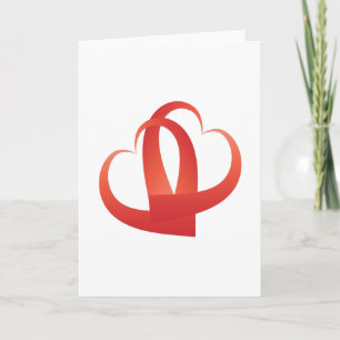 Two hearts holiday card
