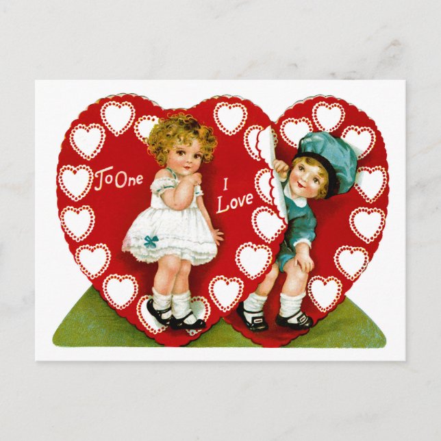 Two Hearts Holiday Postcard (Front)