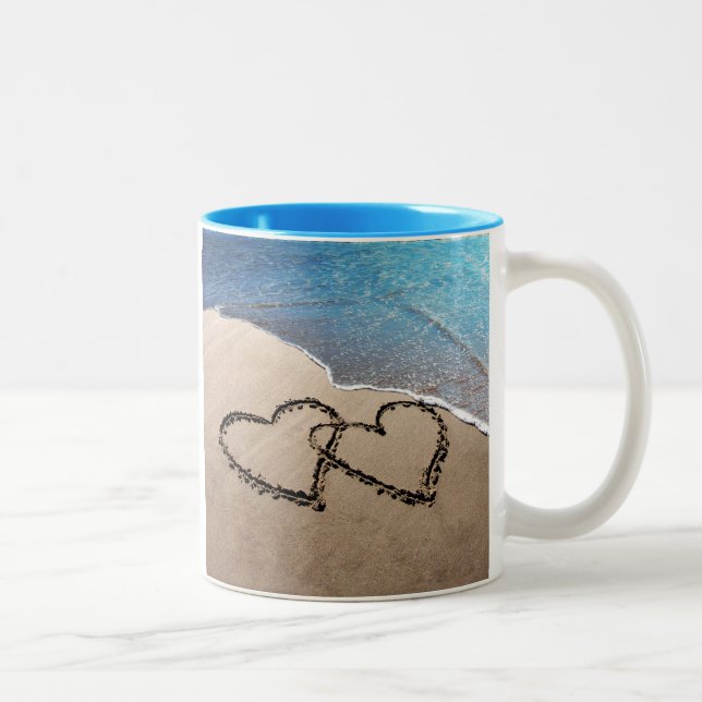 Two Hearts In The Sand Mug (Right)