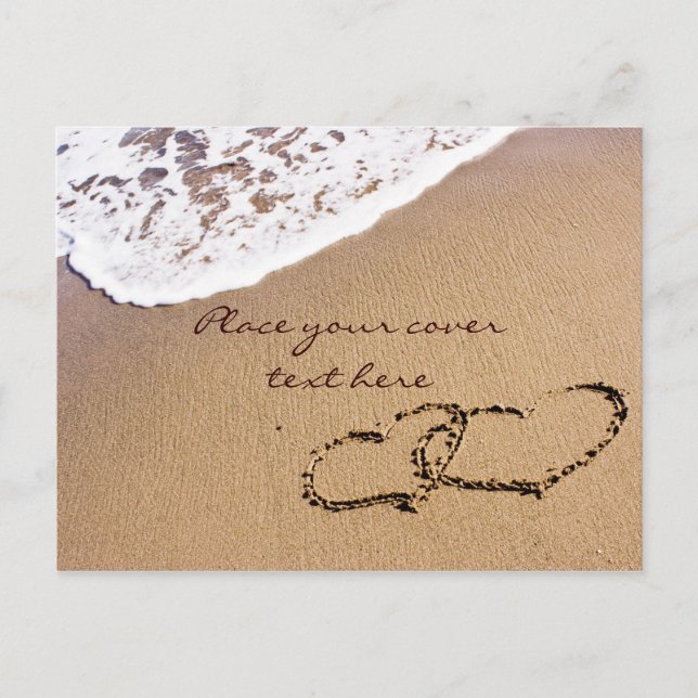 Two Hearts In The Sand Postcard (Front)