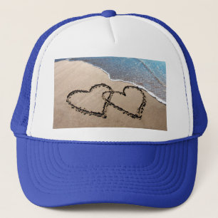 Two Hearts In The Sand Trucker Hat
