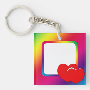 Two hearts keychain