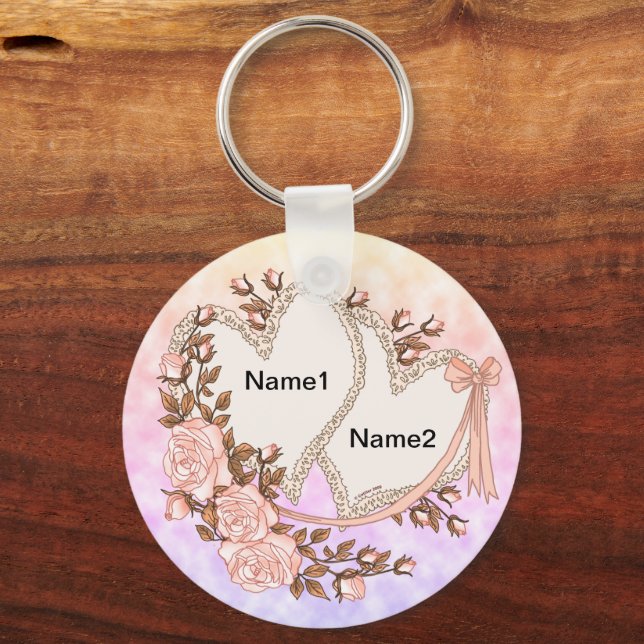 Two Hearts  Keychain (Front)