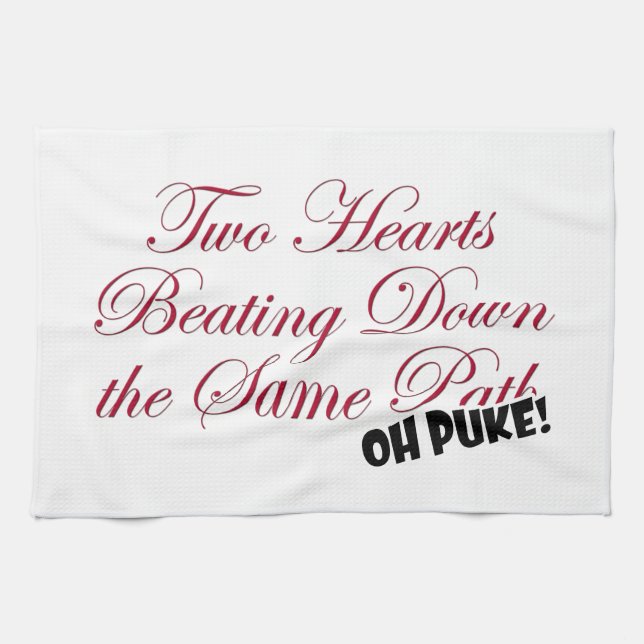 Two Hearts Kitchen Towel (Horizontal)