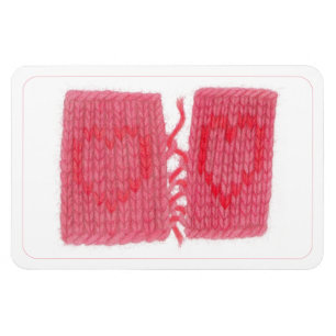 TWO HEARTS KNIT 4x6 Flexible Magnet