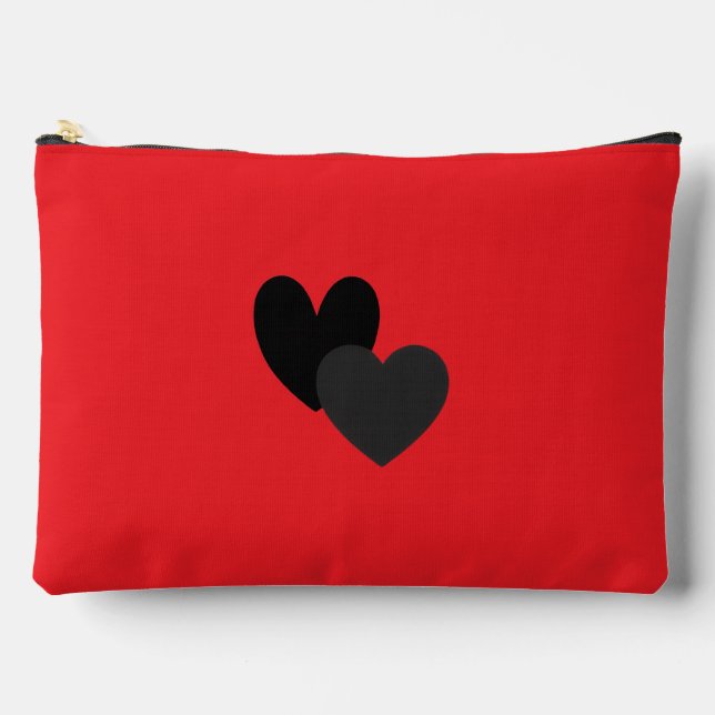 Two Hearts Large Accessory Pouch (Front)