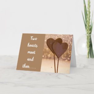 "TWO HEARTS MEET" THEN MARRAIGE  HOLIDAY CARD