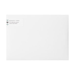 Two Hearts Modern Wraparound Address Label